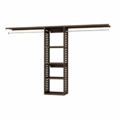 ALLEN + ROTH Whalen 8.0-ft X 6.83-ft Espresso Wood Closet Kit