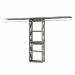 Allen + Roth 8.0-ft X 6.83-ft Rustic Gray Ventilated Wood Closet Kit