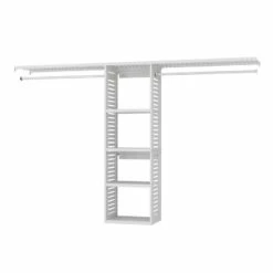 Allen + Roth 8.0-ft X 6.83-ft Bright White Ventilated Wood Closet Kit