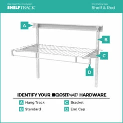 ClosetMaid 84-in White ShelfTrack� Standard 12 ClosetMaid 84-in White ShelfTrack� Standard -Storage Furniture Sales 2024 105771 44271320