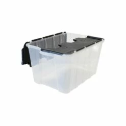 GSC Technologies 49L Clear Tote With Black Hinged Lid -Storage Furniture Sales 2024 120495 08200491 001