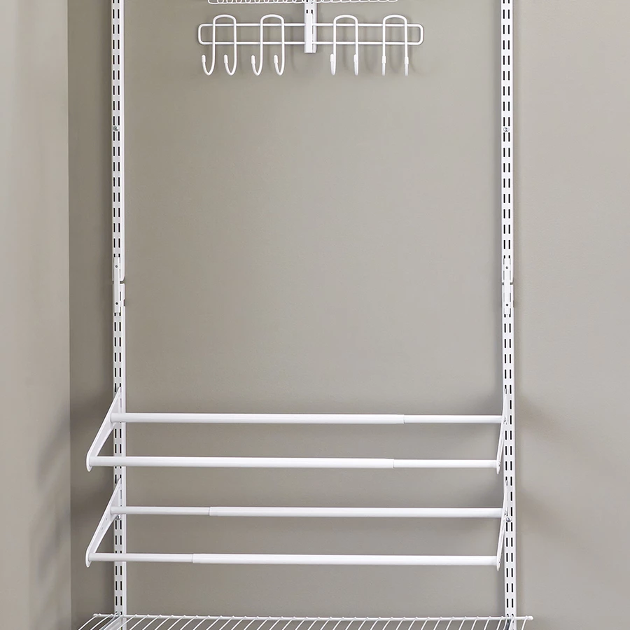 ClosetMaid 30-in White ShelfTrack Standard Rails With Connectors 1 ClosetMaid 30-in White ShelfTrack Standard Rails With Connectors