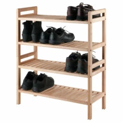Winsome Wood Mercury Shoe Rack Set - 21.5-in - Wood - 2 Pieces