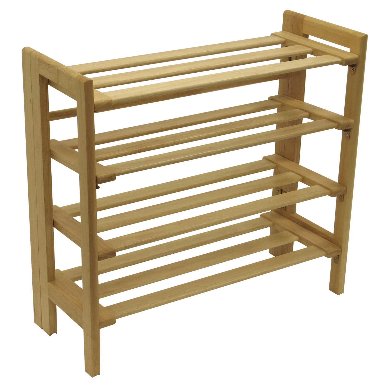 Winsome Wood Clifford Shoe Rack - 28-in X 26-in - Wood - Honey 4 Winsome Wood Clifford Shoe Rack - 28-in X 26-in - Wood - Honey - Image 4