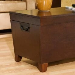 Boston Loft Furnishings 100-lb Pyramid Espresso Wood Storage Trunk -Storage Furniture Sales 2024 330012468 AlternateImage1