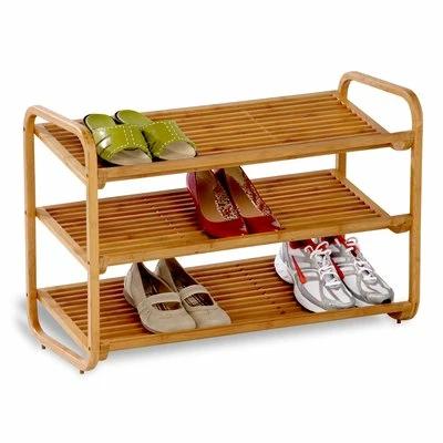 Honey Can Do 20-in Bamboo 3 Tier Deluxe Shoe Rack 1 Honey Can Do 20-in Bamboo 3 Tier Deluxe Shoe Rack