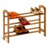 Honey Can Do 21-in Bamboo 3 Tier Shoe Rack