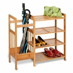 Honey Can Do 25.25-in Bamboo Entryway Organizer