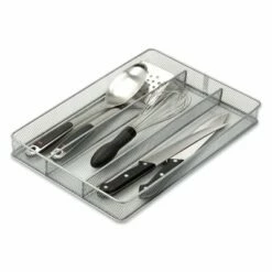 Honey Can Do 16-in X 11-in Steel Mesh Cutlery Tray