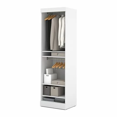 Bestar Nebula 25-in White 1 Door/Open Shelves Storage Unit 3 Bestar Nebula 25-in White 1 Door/Open Shelves Storage Unit - Image 3