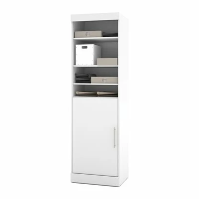 Bestar Nebula 25-in White 1 Door/Open Shelves Storage Unit 2 Bestar Nebula 25-in White 1 Door/Open Shelves Storage Unit - Image 2