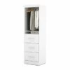 Bestar Nebula 25-in White 1 Door/3 Drawer Storage Unit