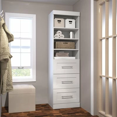 Bestar Pur Collection 25-in 3 Drawer/Open Shelves Stora 2 Bestar Pur Collection 25-in 3 Drawer/Open Shelves Stora - Image 2