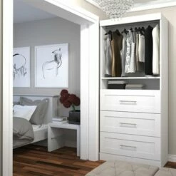 Bestar Pur Collection 36-in White 3 Drawer/Open Shelves Storage Unit -Storage Furniture Sales 2024 330592794 AlternateImage3