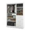 Bestar Pur Collection White 61-in 3 Drawer/Open Shelves Classic Storage Kit