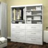 Bestar Pur Collection White 72-in 6 Drawer/Open Shelves Classic Storage Kit