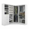 Bestar Pur Collection White 82-in 3 Drawer/Open Shelves Corner Storage Kit