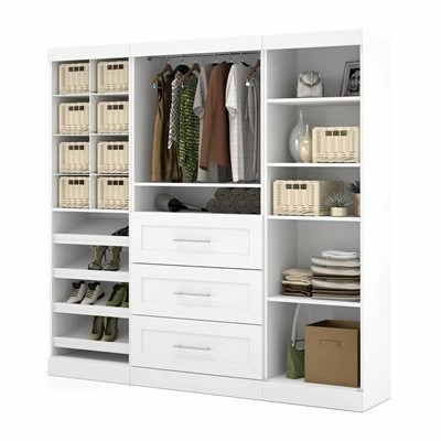 Bestar Pur Collection White 86-in 3 Center Drawer/Multi Shelf Classic Storage Kit 3 Bestar Pur Collection White 86-in 3 Center Drawer/Multi Shelf Classic Storage Kit - Image 3