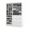 Bestar Versatile Collection White 61-in 3 Drawer/Multi Shelf Classic Storage Kit