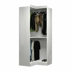 Bestar Versatile Collection White 36-in Corner Closet Unit