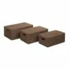 Honey Can Do Chocolate Brown Parchment Cord Basket Set