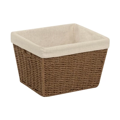 Honey Can Do 8-in X 10-in Brown Parchment Cord Crate With Liner 1 Honey Can Do 8-in X 10-in Brown Parchment Cord Crate With Liner
