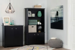 South Shore Furniture Vito Small 2-Door Storage Cabinet - Black -Storage Furniture Sales 2024 330608558 AlternateImage2