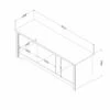 South Shore Furniture Vito Cubby Storage Bench - 51.25-in X 16-in X 19.75-in - White
