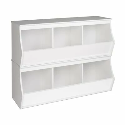Prepac Monterey Stacked 3-Bin Storage Cubby (Set Of 2),WRSM- 2 Prepac Monterey Stacked 3-Bin Storage Cubby (Set Of 2),WRSM- - Image 2