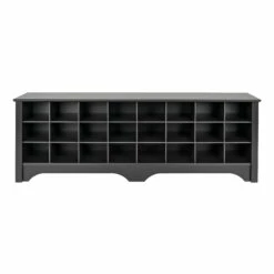 Prepac Shoe Storage Cubby Bench - 24 Pair - Black - 60-in -Storage Furniture Sales 2024 330673567 AlternateImage4