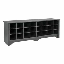 Prepac Shoe Storage Cubby Bench - 24 Pair - Black - 60-in -Storage Furniture Sales 2024 330673567 AlternateImage5