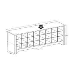Prepac Shoe Storage Cubby Bench - 24 Pair - Drifted Grey - 60-in -Storage Furniture Sales 2024 330673568 AlternateImage7