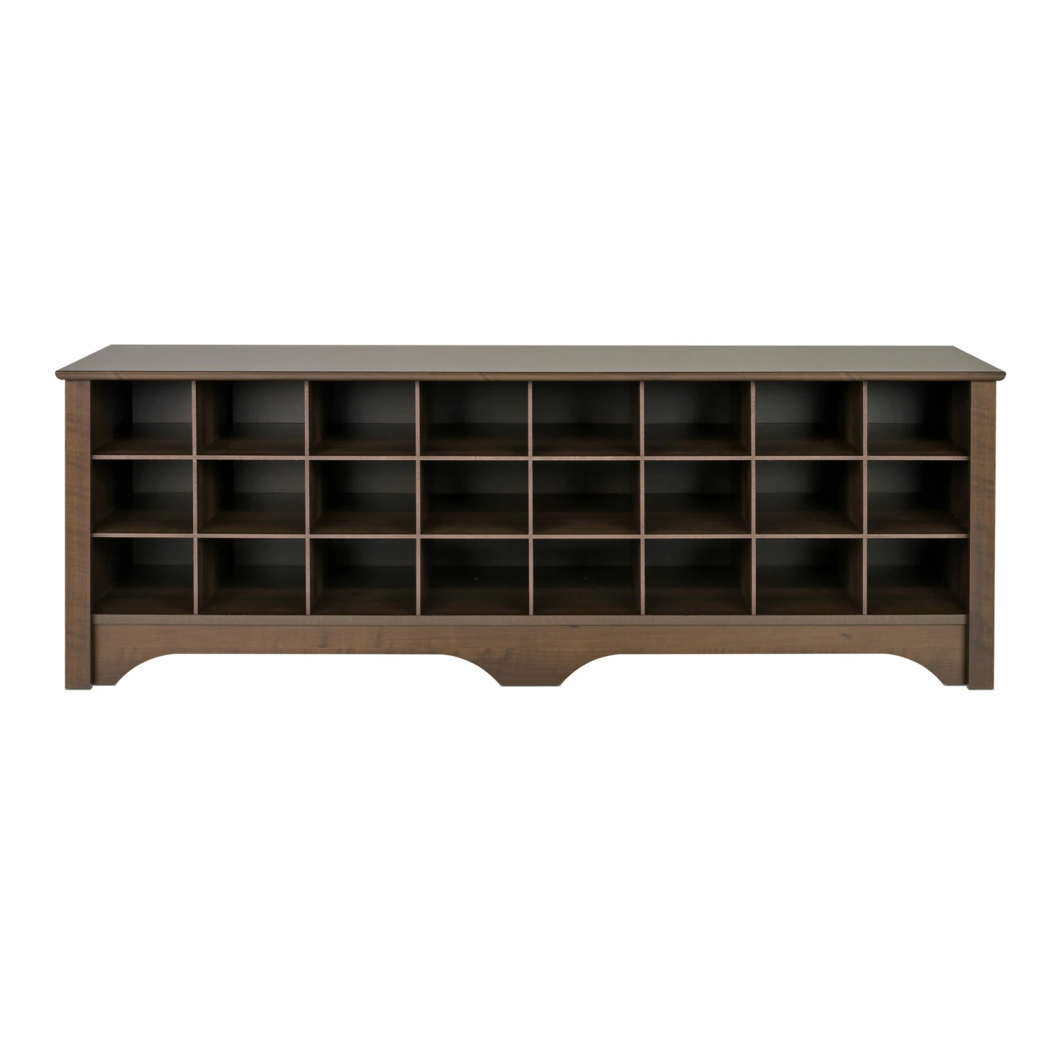 Prepac Shoe Storage Cubby Bench - 24 Pair - Espresso - 60-in 5 Prepac Shoe Storage Cubby Bench - 24 Pair - Espresso - 60-in - Image 5