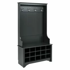 Prepac Hall Tree With Shoe Storage - Black - 38-in X 68-in 9 Prepac Hall Tree With Shoe Storage - Black - 38-in X 68-in -Storage Furniture Sales 2024 330673570 AlternateImage2