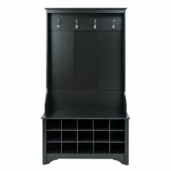 Prepac Hall Tree With Shoe Storage - Black - 38-in X 68-in 13 Prepac Hall Tree With Shoe Storage - Black - 38-in X 68-in -Storage Furniture Sales 2024 330673570 AlternateImage3