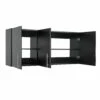 Prepac Elite Wall Cabinet - 3-door - Black - 54-in W X 24-in H X 12-in D
