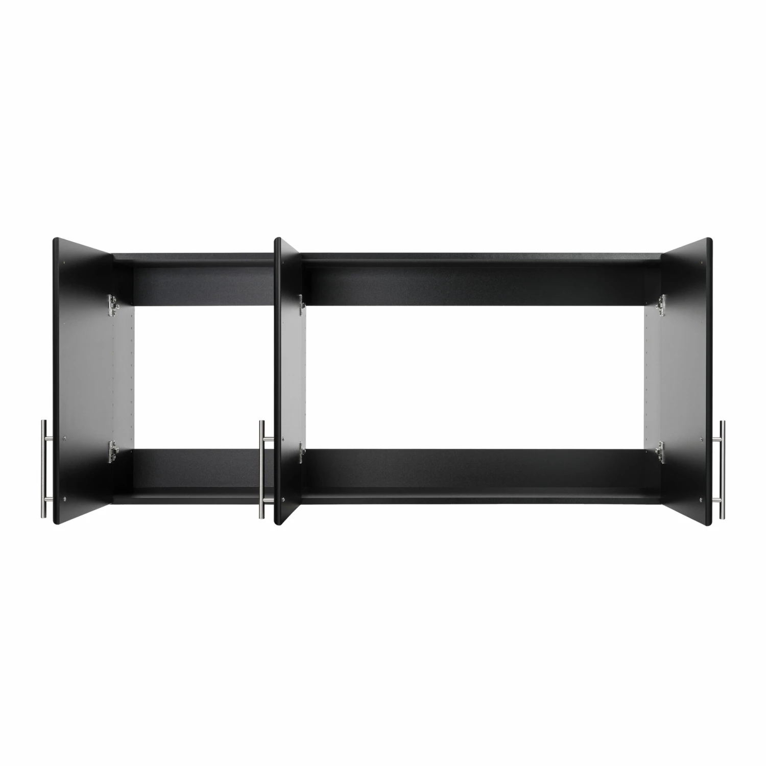 Prepac Elite Wall Cabinet - 3-door - Black - 54-in W X 24-in H X 12-in D 3 Prepac Elite Wall Cabinet - 3-door - Black - 54-in W X 24-in H X 12-in D - Image 3
