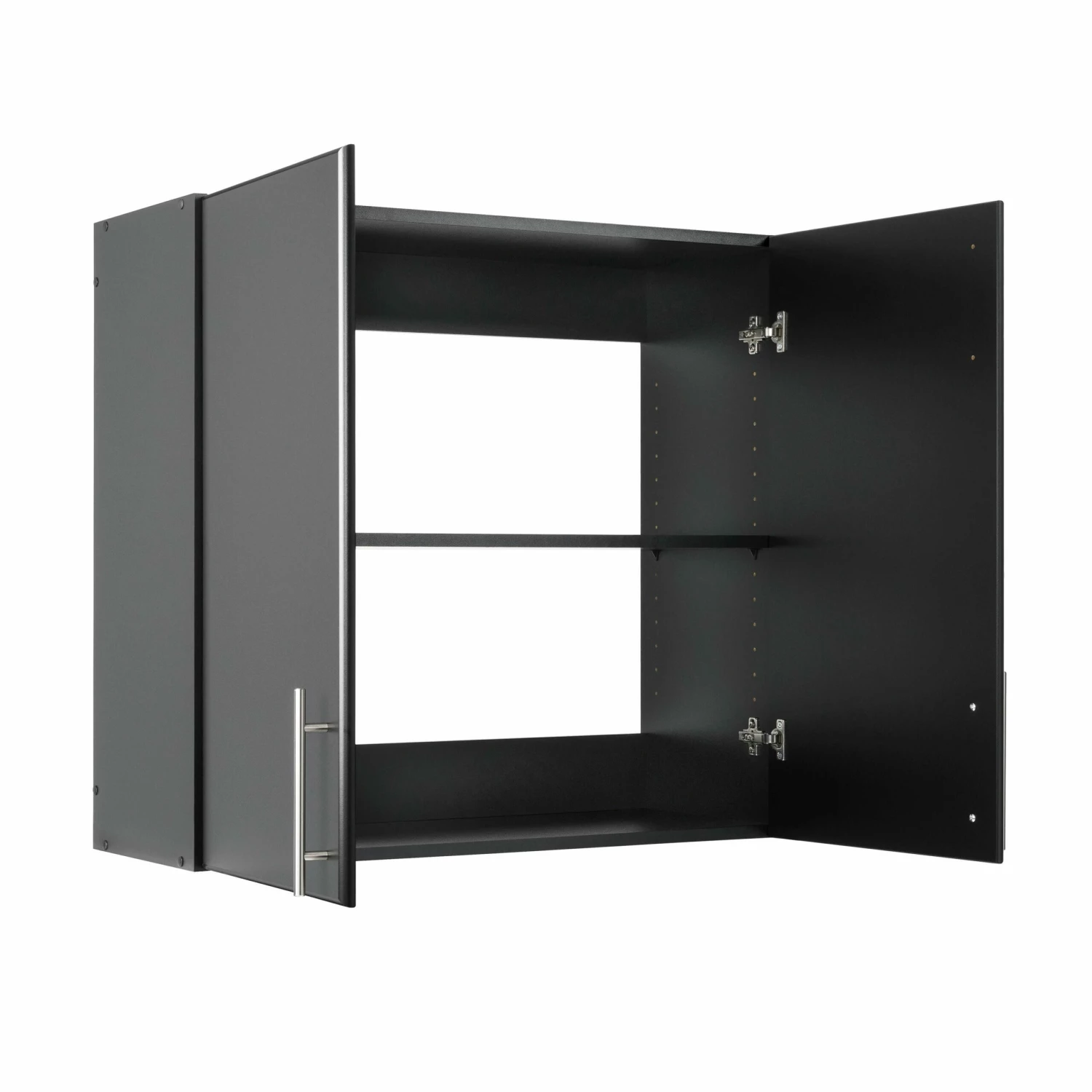 Prepac Elite Wall Cabinet - 2-Door - Black - 32-in W X 30-in H X 12-in D 2 Prepac Elite Wall Cabinet - 2-Door - Black - 32-in W X 30-in H X 12-in D - Image 2