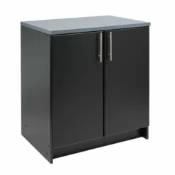 Prepac Elite Base Cabinet 2-Door - Black / Grey - 32-in W X 36-in H X 24-in D -Storage Furniture Sales 2024 330673583 MainImage 001