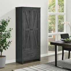 System Build Farmington Wide Storage Cabinet - 71-in X 30-in - Rustic Gray 10 System Build Farmington Wide Storage Cabinet - 71-in X 30-in - Rustic Gray -Storage Furniture Sales 2024 330688193 AlternateImage2