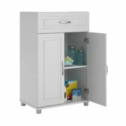 "Ameriwood Home Kendall Storage Cabinet - 2 Doors And 1 Drawer - 24"" - White" -Storage Furniture Sales 2024 330688196 AlternateImage1