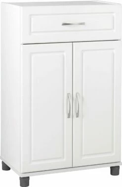 "Ameriwood Home Kendall Storage Cabinet - 2 Doors And 1 Drawer - 24"" - White" -Storage Furniture Sales 2024 330688196 MainImage 001