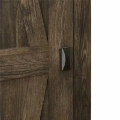 System Build Farmington Wide Storage Cabinet - 71-in X 30-in - Rustic Brown