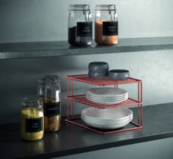 Metaltex Palio Space-Saver Corner Rack - Metal - Copper