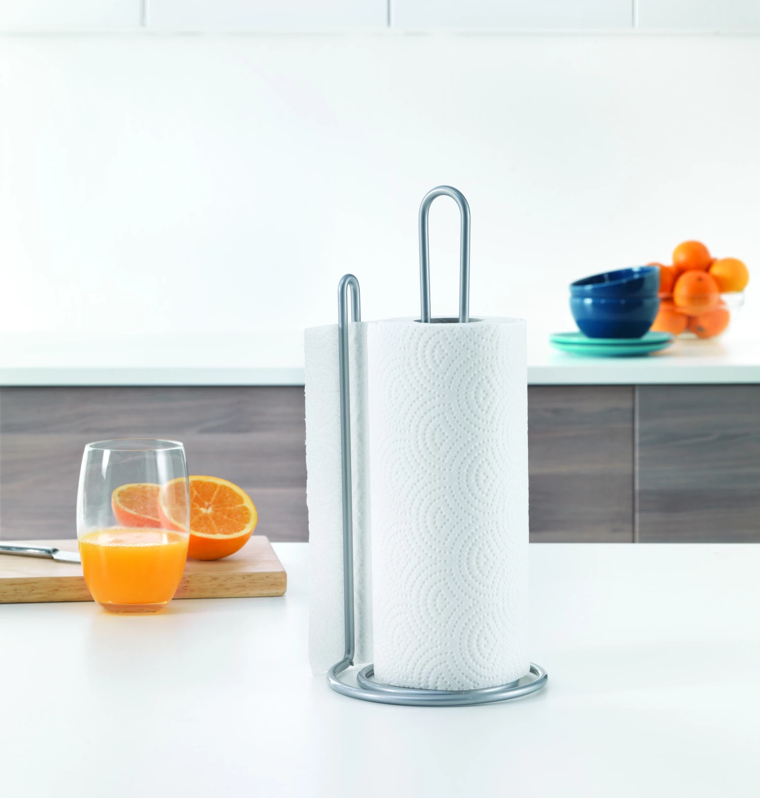 Metaltex My Roll Freestanding Paper Roll Holder - Gray 2 Metaltex My Roll Freestanding Paper Roll Holder - Gray - Image 2