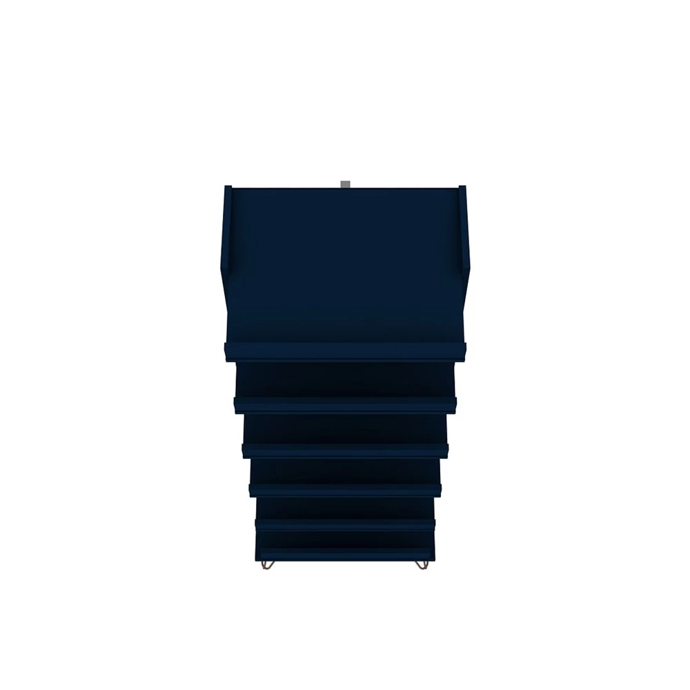 Manhattan Comfort Rockefeller Shoe Storage Rack - 59.72-in - Midnight Blue 3 Manhattan Comfort Rockefeller Shoe Storage Rack - 59.72-in - Midnight Blue - Image 3
