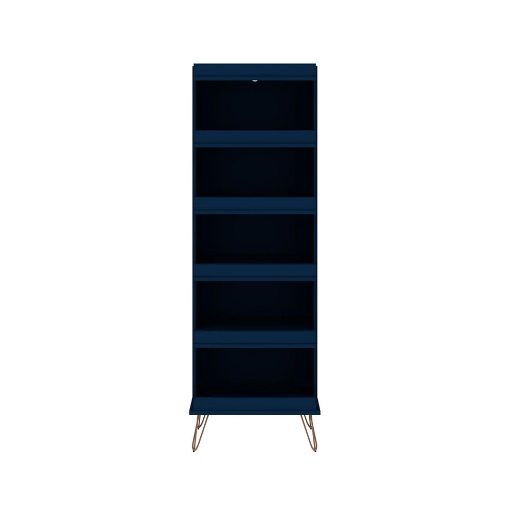 Manhattan Comfort Rockefeller Shoe Storage Rack - 59.72-in - Midnight Blue 6 Manhattan Comfort Rockefeller Shoe Storage Rack - 59.72-in - Midnight Blue - Image 6