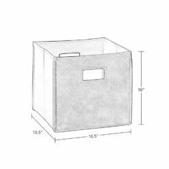 RiverRidge Home Folding Storage Bins - Fabric - 10.5-in X 10-in X 10.5-in - Dark Purple - 2-Pack -Storage Furniture Sales 2024 330739635 AlternateImage4
