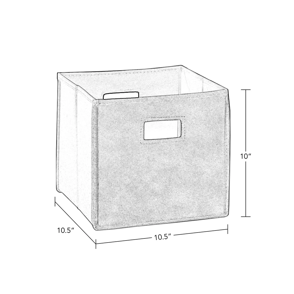 RiverRidge Home Folding Storage Bins - Fabric - 10.5-in X 10-in X 10.5-in - Turquoise - 2-Pack 2 RiverRidge Home Folding Storage Bins - Fabric - 10.5-in X 10-in X 10.5-in - Turquoise - 2-Pack - Image 2