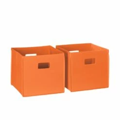 RiverRidge Home Folding Storage Bins - Fabric - 10.5-in X 10-in X 10.5-in - Orange - 2-Pack 6 RiverRidge Home Folding Storage Bins - Fabric - 10.5-in X 10-in X 10.5-in - Orange - 2-Pack -Storage Furniture Sales 2024 330739674 MainImage 001